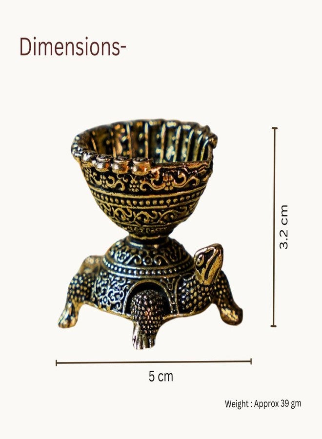 Ritualistic Kurma Brass Diya for Pooja | Traditional Pooja Item for Pooja Room | Elegant Brass Diya for Daily Worship, Festive Rituals & Home Decor | Perfect Spiritual Gift for Housewarming | Set of 1 - Image 5